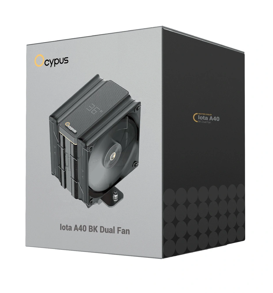 Кулер для процессора Ocypus Iota A40 BK Dual Fan, Чёрный (Iota-A40-BK2NNWD00X-GL). Фото 8
