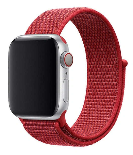 Ремешок нейлоновый для Apple Watch 38/40/41/42мм, Красный. Фото 2
