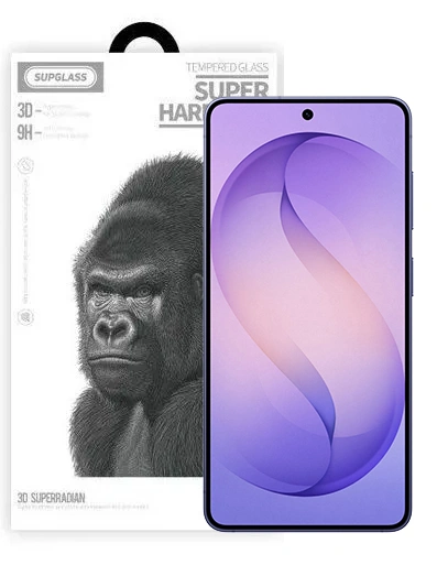 Защитное стекло SupGlass для Samsung S25 Edge/S25 Plus/ S24 Plus Tempered Glass Super Hardness XC-11/SG-11, Чёрное. Фото 1