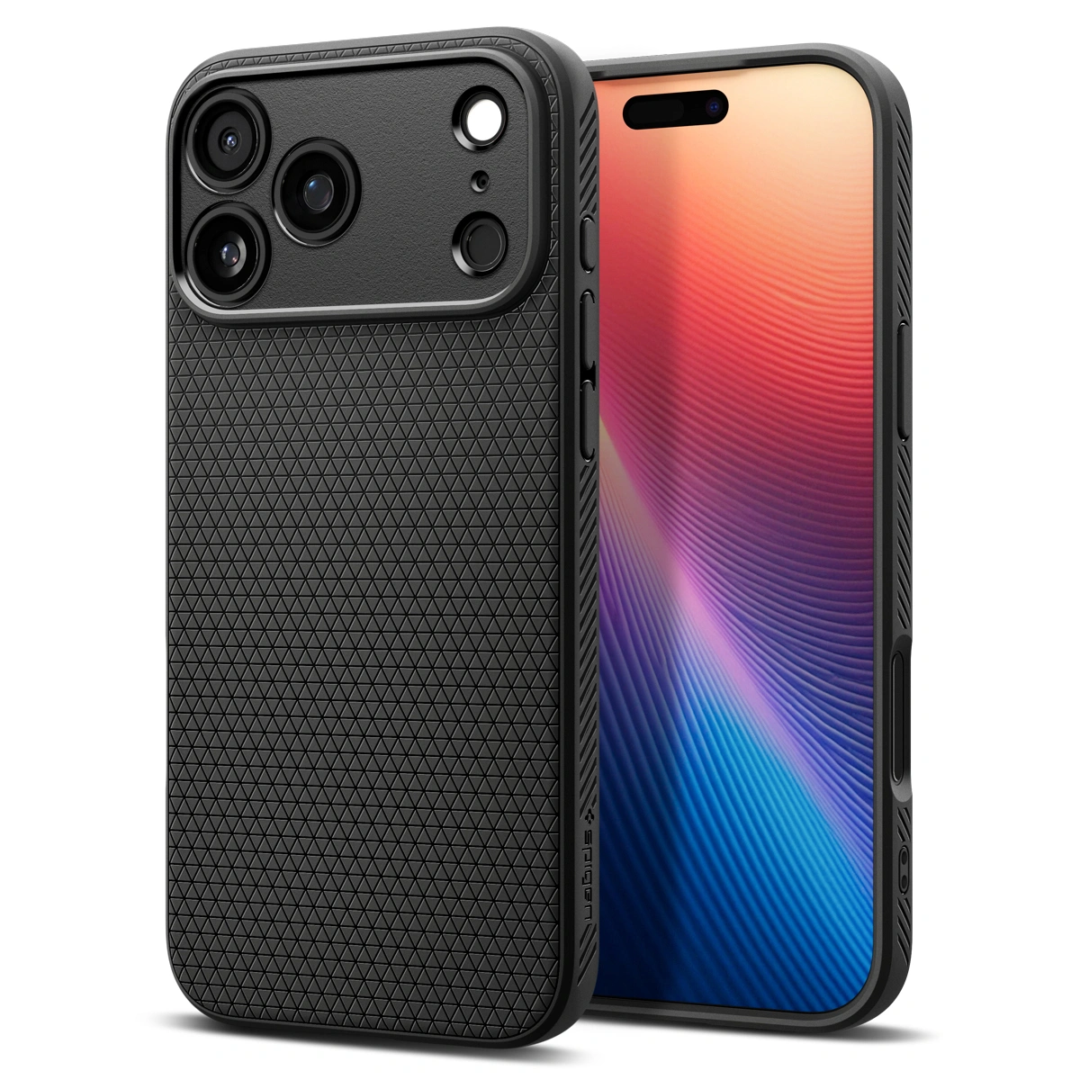 Накладка Spigen Liquid Air для iPhone 17 Pro Max, Чёрная матовая (ACS10265). Фото 1