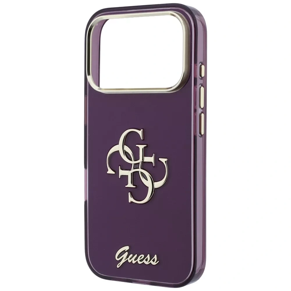 Накладка Guess для iPhone 18 Pro / 17 Pro IML 4G Big and Script metal logo & Cam Hard, Burgundy (GUHCP18L5HC4MLSU). Фото 4