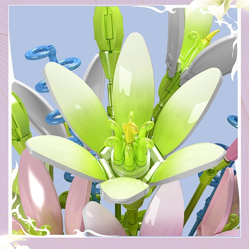 Конструктор Mould King Flower World 10057: Vibrant Dreams Lilies. Фото 2