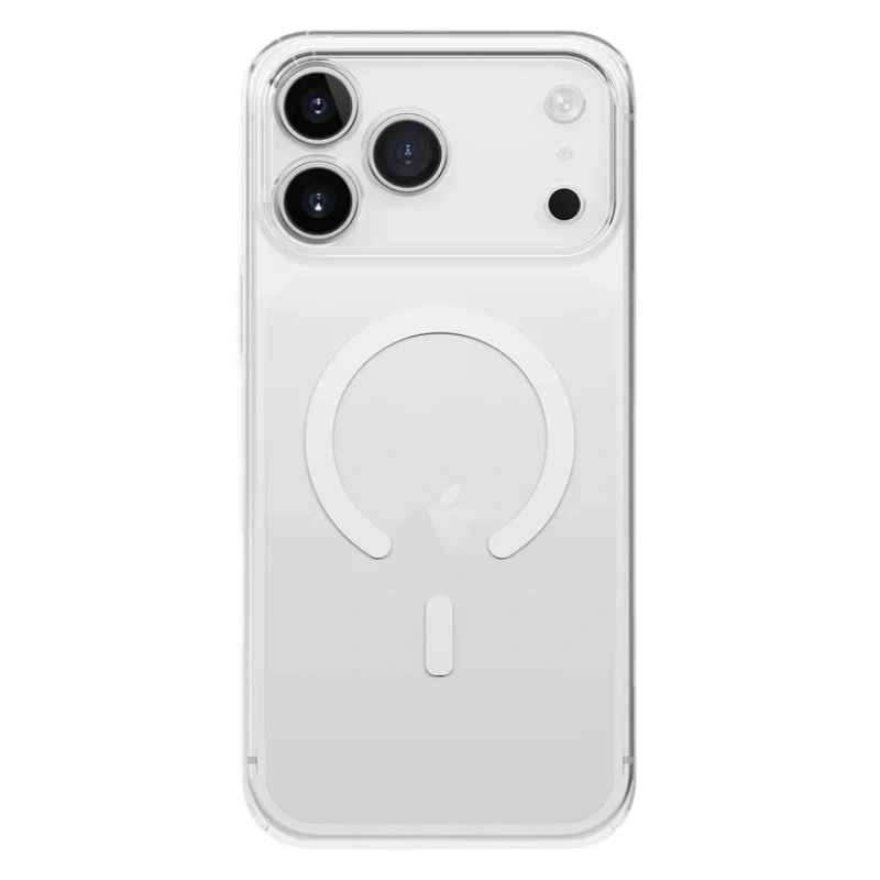 Накладка Uniq AirSuit MagSafe для iPhone 17 Pro Max, Прозрачный глянец/Белый (IP6.9P(2025)-ASMGCLRW). Фото 2