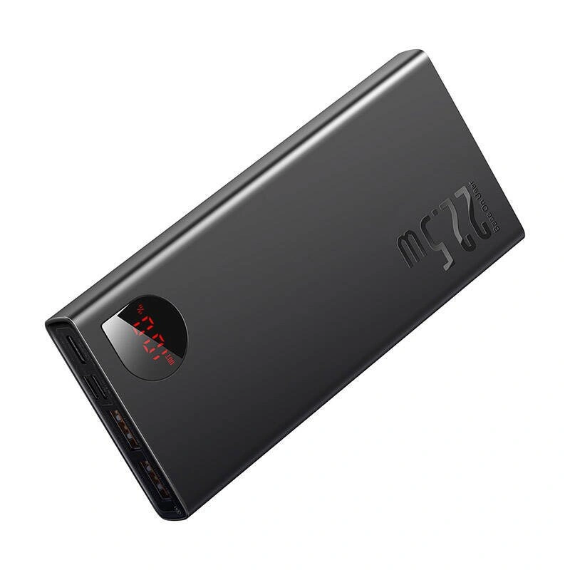 Внешний аккумулятор Baseus Adaman Metal Display Quick Charge PW 10000 mah 22.5W, Чёрный (PPAD070001). Фото 3