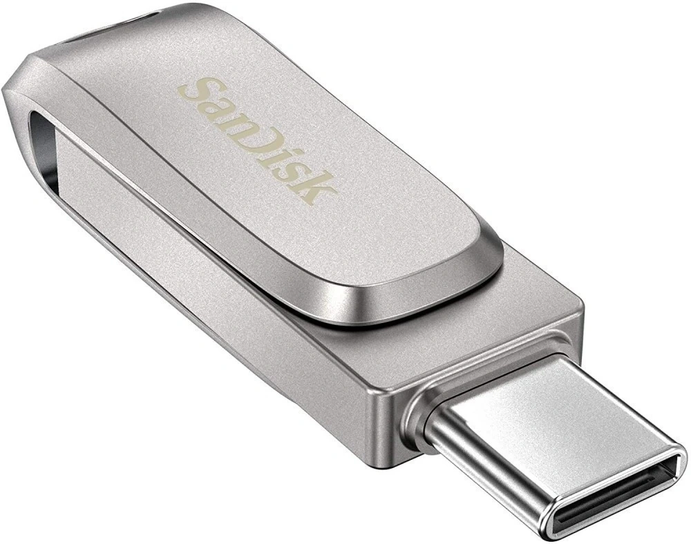 Накопитель SanDisk Ultra Dual Drive Luxe 128Гб, Silver (SDDDC4-128G-G46). Фото 3