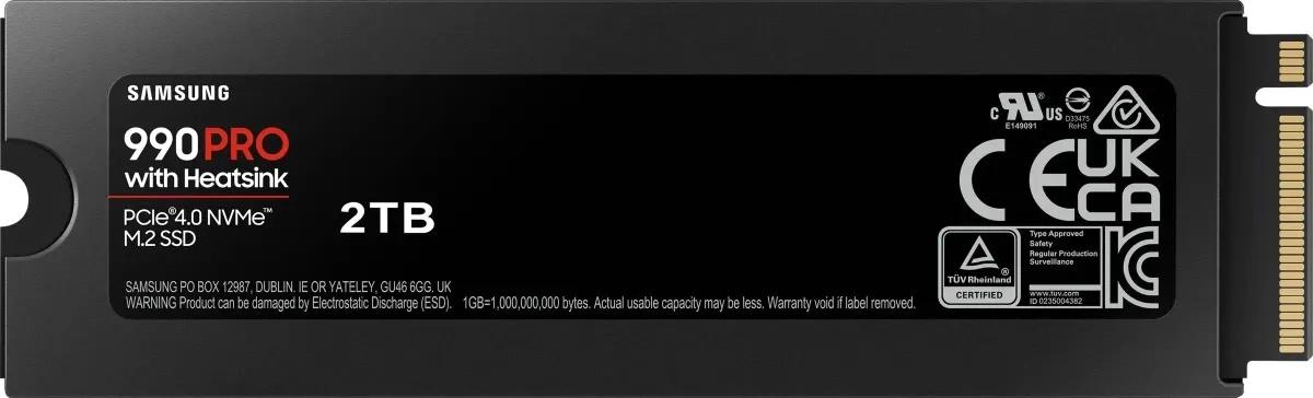 SSD накопитель Samsung 990 Pro 2ТБ, M.2 2280, PCIe 4.0 x4, NVMe, M.2 (MZ-V9P2T0CW). Фото 2