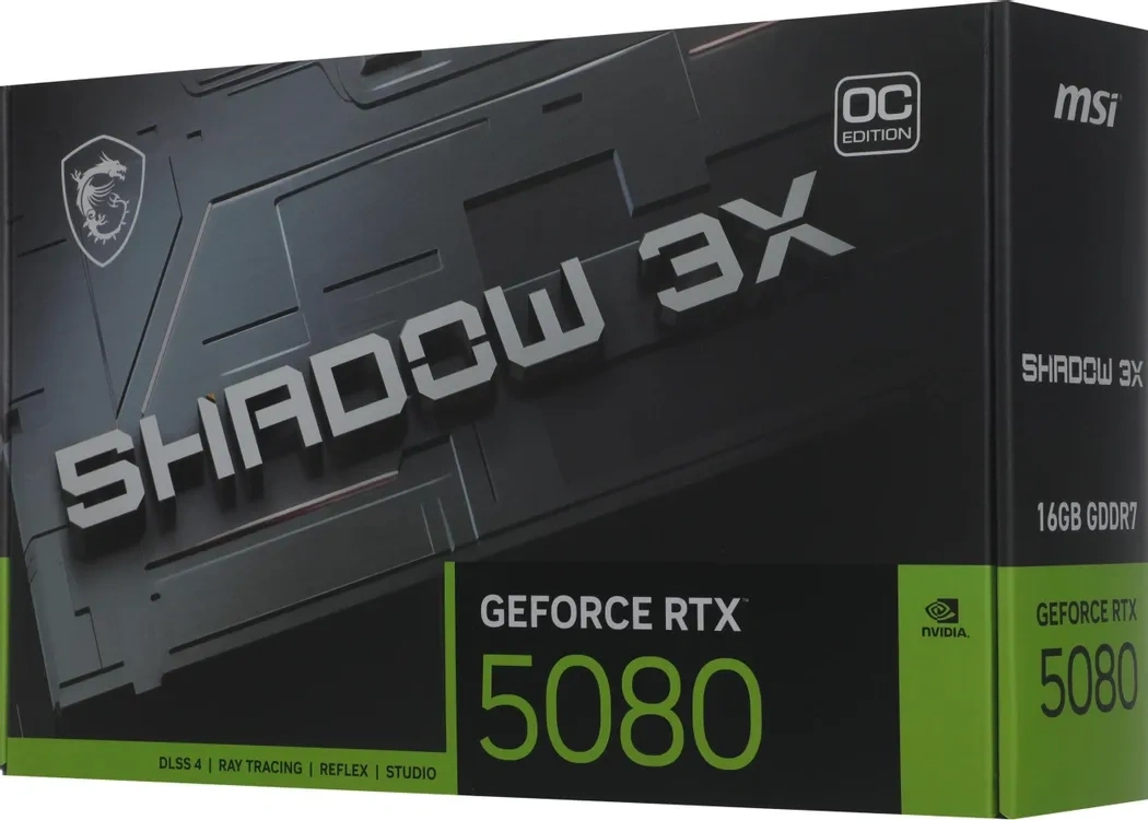 Видеокарта MSI GeForce RTX 5080 SHADOW 3X OC 16Гб GDDR7 256 bit PCIe 5.0. Фото 6
