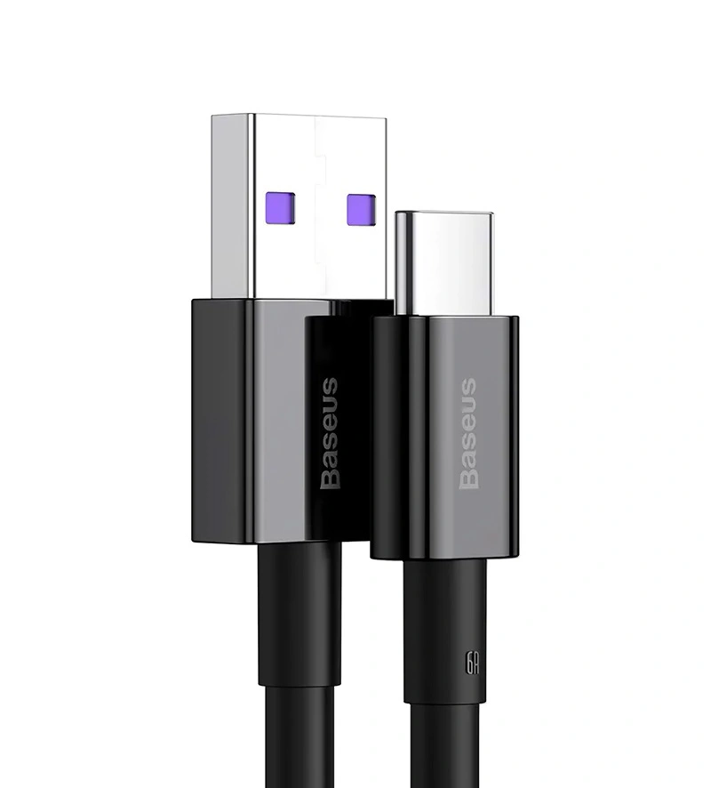 Кабель Baseus Superior Series Fast Charging Data Cable USB to Type-C 66Вт 1м, Чёрный (CATYS-01). Фото 3