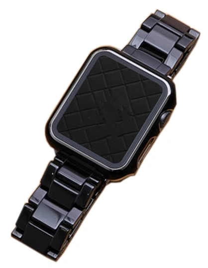Ремешок Ceramics Block для Apple Watch 38/40/41/42мм, Чёрный. Фото 1