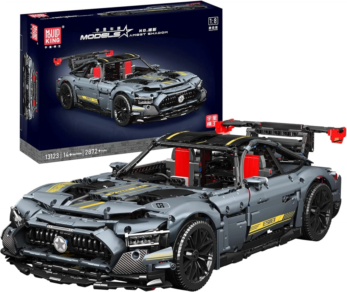 Конструктор Mould King Models 13123 AMG GT Shadow Sports Car, 2872 детали, Серый. Фото 1