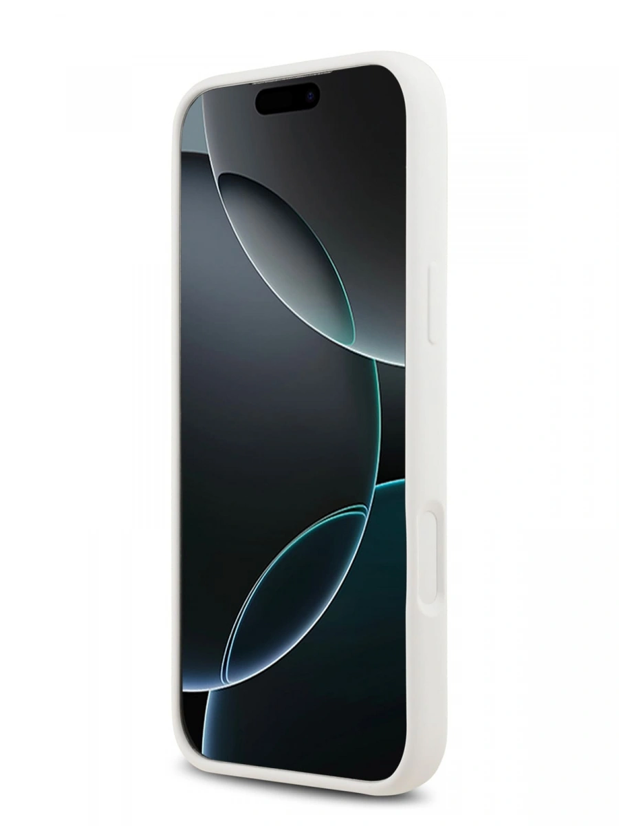 Накладка Lagerfeld для iPhone 17 Pro Liquid Silicone Hearts (MagSafe), Белая (KLHMP17LSMHBKSOH). Фото 5