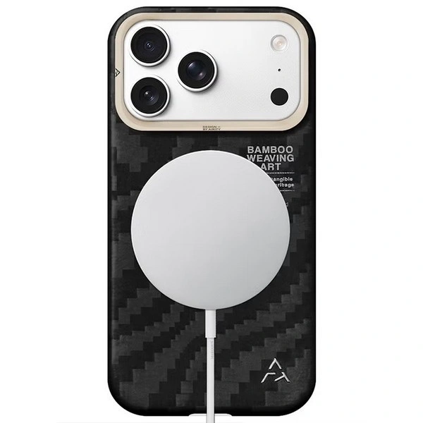 Накладка AIRITY для iPhone 17 Pro Max Bamboo Weaving Art (MagSafe), Чёрный. Фото 4