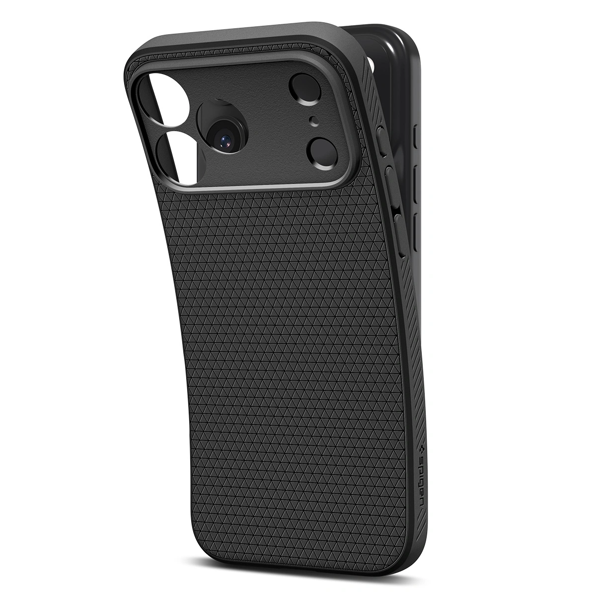 Накладка Spigen Liquid Air для iPhone 17 Pro Max, Чёрная матовая (ACS10265). Фото 6