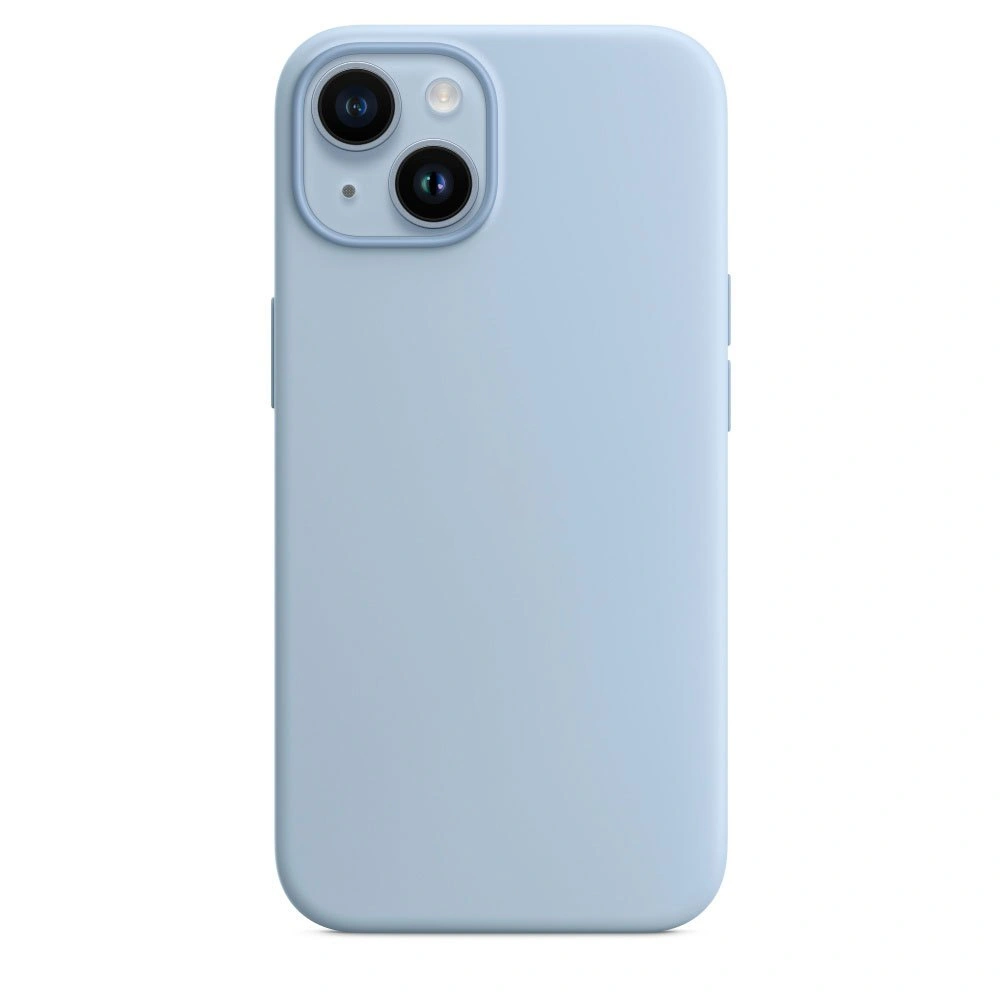 Накладка Silicone Case With MagSafe для iPhone 15, Голубая. Фото 1