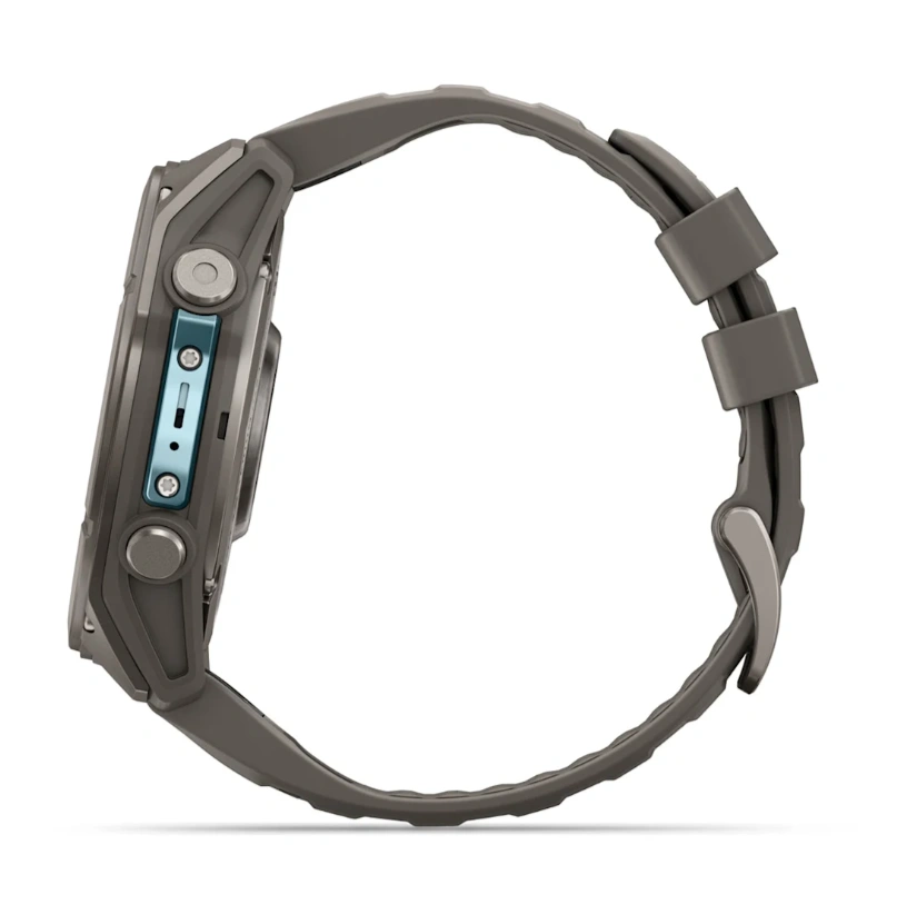 Умные часы Garmin Fenix 9 51мм, АMOLED, Титан с чёрно-серым силиконовым ремешком (010-04763-00). Фото 4