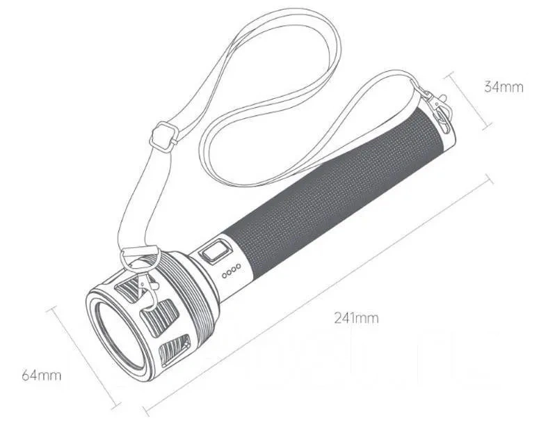 Фонарик NexTool Thunder Searching Flashlight NE20168, Чёрный. Фото 4