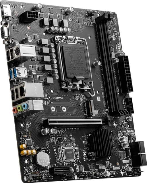 Материнская плата MSI PRO B760M-E DDR4 (LGA 1700, mATX). Фото 3