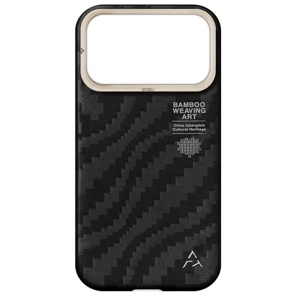 Накладка AIRITY для iPhone 17 Pro Max Bamboo Weaving Art (MagSafe), Чёрный. Фото 3