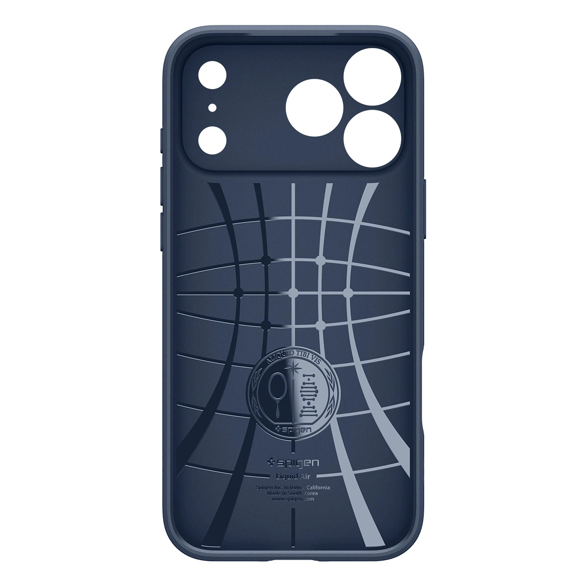 Накладка Spigen Liquid Air для iPhone 17 Pro, Тёмно-синяя (ACS10332). Фото 3