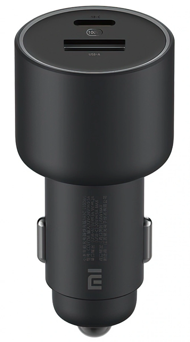 Автомобильное зарядное устройство XiaoMi Car Charger 100W (CC07ZM), Чёрное. Фото 1