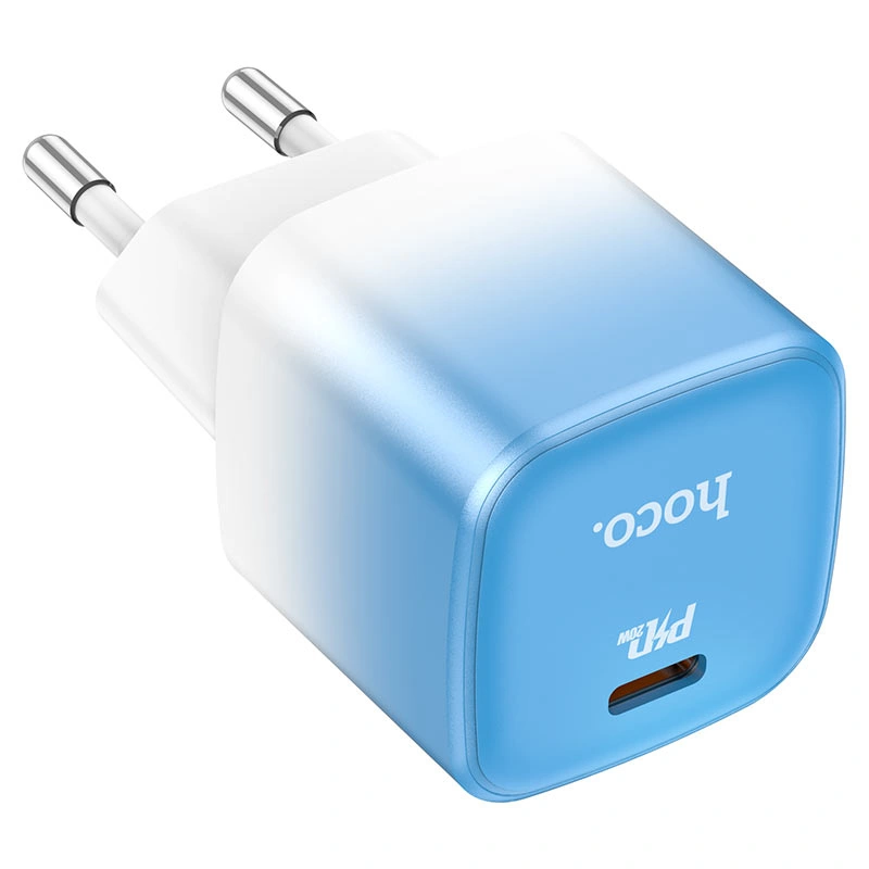 Сетевое зарядное устройство Hoco C101A PD20W, Blue. Фото 4