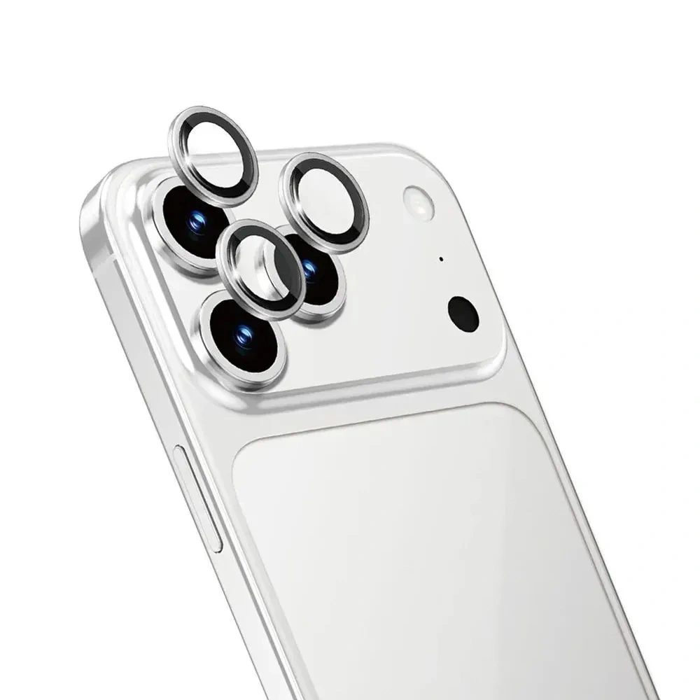 Защитное стекло на камеру Wiwu для iPhone 17 Pro /17 Pro Max Titan Ultra Clear Lens Guard, Серебро. Фото 1