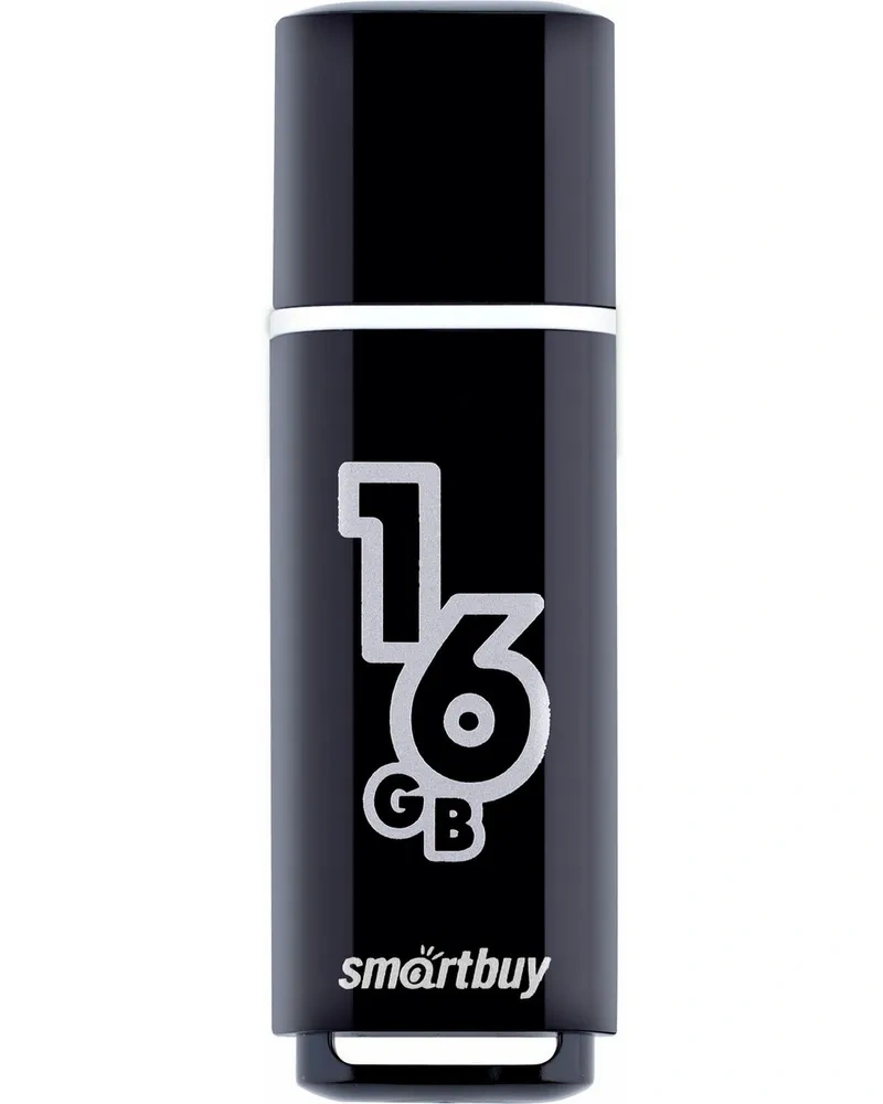 Накопитель SmartBuy 16GB Glossy USB 2.0 (SB16GBGS-K). Фото 1
