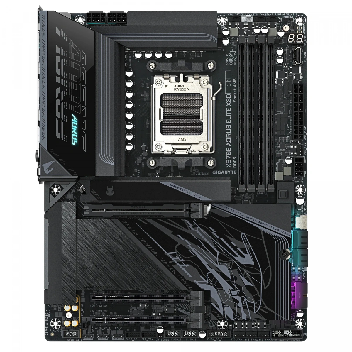 Системный блок CORE ULTRA (Model 5 Ryzen 7 9800 X3D, 32Гб DDR5, RTX5070 Ti, SSD 2Тб M.2, Gigabyte X870E, 850Вт). Фото 7