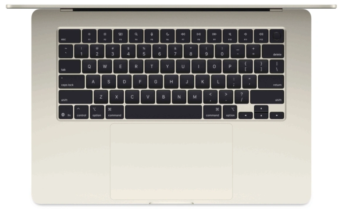 Apple MacBook Air 15" 2026 1Тб Сияющая звезда (MDVE4) (M5, 10-ядер CPU/10-ядер GPU, 16Гб, 1Тб SSD). Фото 2