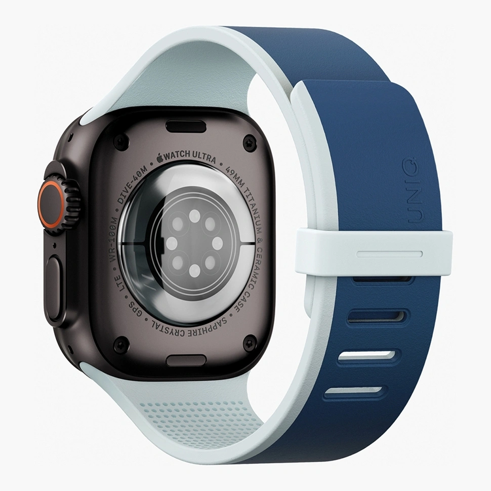 Ремешок Uniq для Apple Watch 44/45/49мм Revix IV reversible Magnetic, Marine Blue/Pale Aqua (49MM-REV4MBLUPAQ). Фото 2