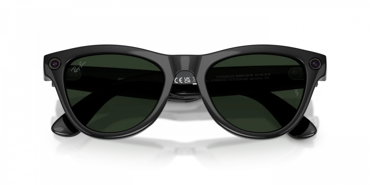 Умные очки Ray Ban Skyler (Gen 2) RW4014 Глянцевый чёрный/Серо-зелёный фотохром L 150-52mm (601/1M52). Фото 3