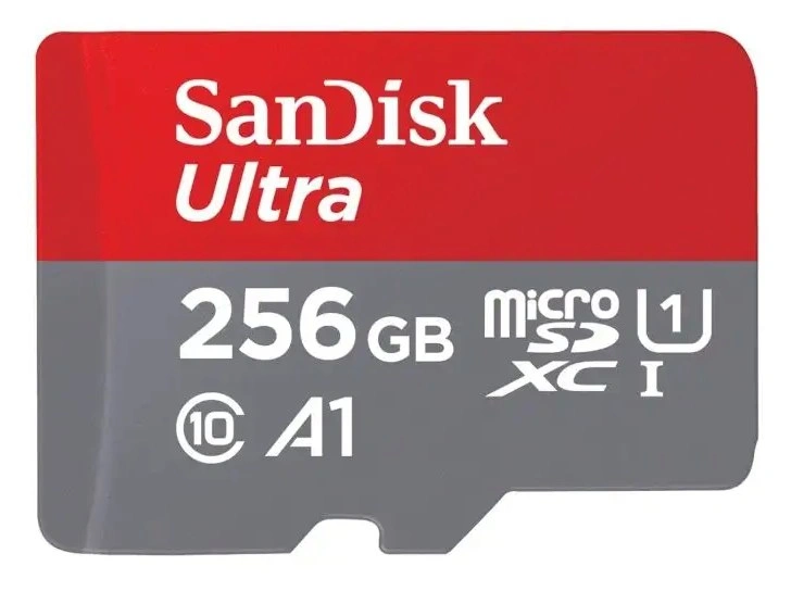 Карта памяти Sandisk 256Gb Ultra microSDXC Class 10 UHS-l UHD+SD адаптер 120мб/c (SDSQUA4-256G-GN6MA). Фото 2