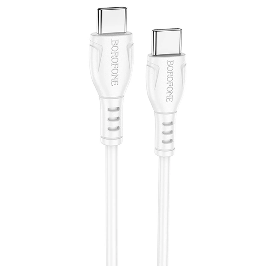 Кабель Borofone BX51 Triumph Type-C for Type-C PD 60W 1м, Белый. Фото 1