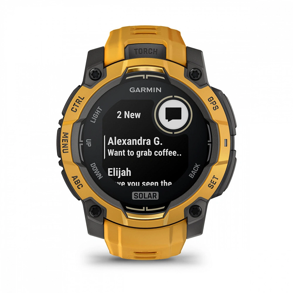 Умные часы Garmin Instinct 3 45mm, Solar, Оранжевые (Sunburst/Gray) (010-02934-42). Фото 8