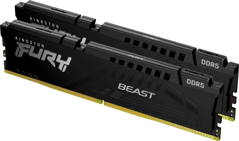 Оперативная память Kingston FURY Beast Black 32Гб, DDR5, 2х16 ГБ, 6000 МГц, 30-36-36 (KF560C30BBEK2-32). Фото 2
