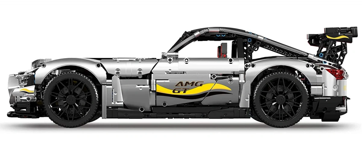 Конструктор Mould King Models 13126. Mercedes AMG GT QuickSilver 1:8, 2872 деталей, Серебристый. Фото 4
