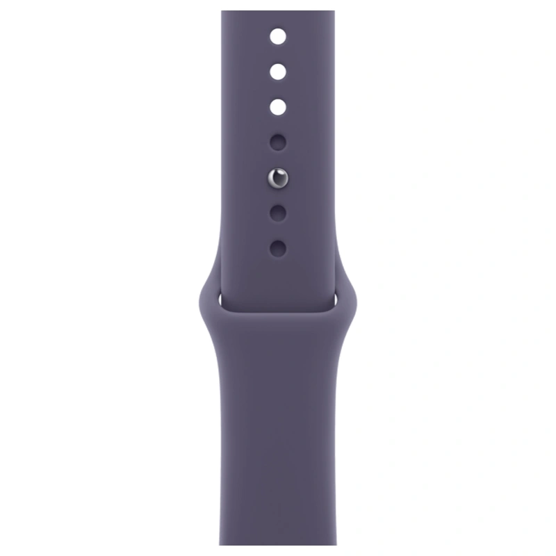 Apple Watch Series 11, 46 мм, алюминий цвета «Silver», спортивный ремешок "Purple Fog", M/L (MEVA4). Фото 3