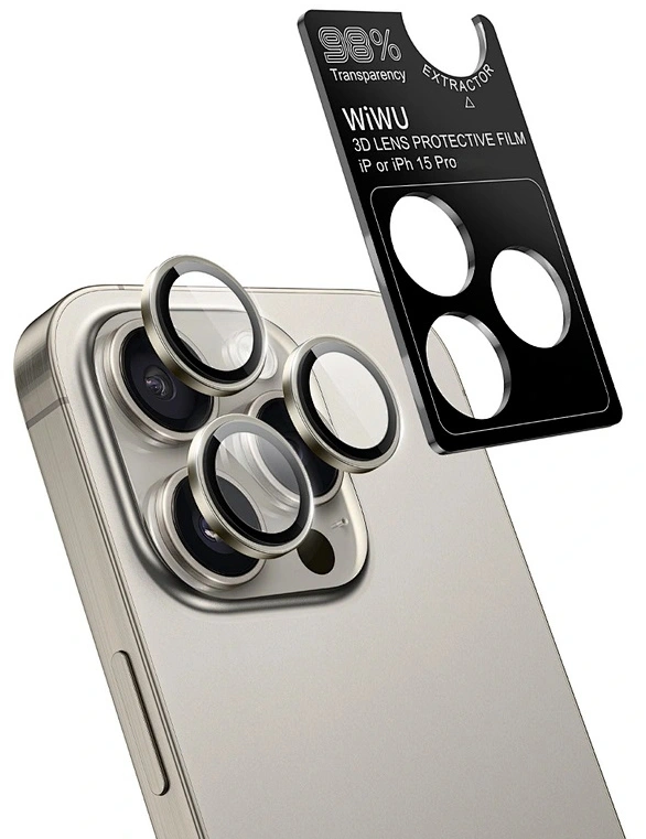 Защитный комплект Wiwu для iPhone 15 Pro 3 в 1, Wi-iP001. Фото 3