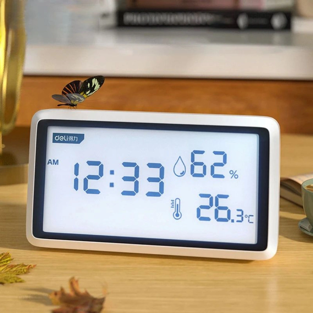 Метеостанция Deli Thermometer Hygrometer, White (DL336001). Фото 2