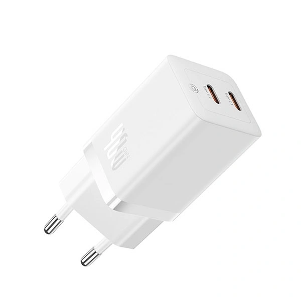 Сетевое зарядное устройство Baseus GaN5 Pro Fast Charger C+C 40W, Белое (CCGP180102). Фото 1
