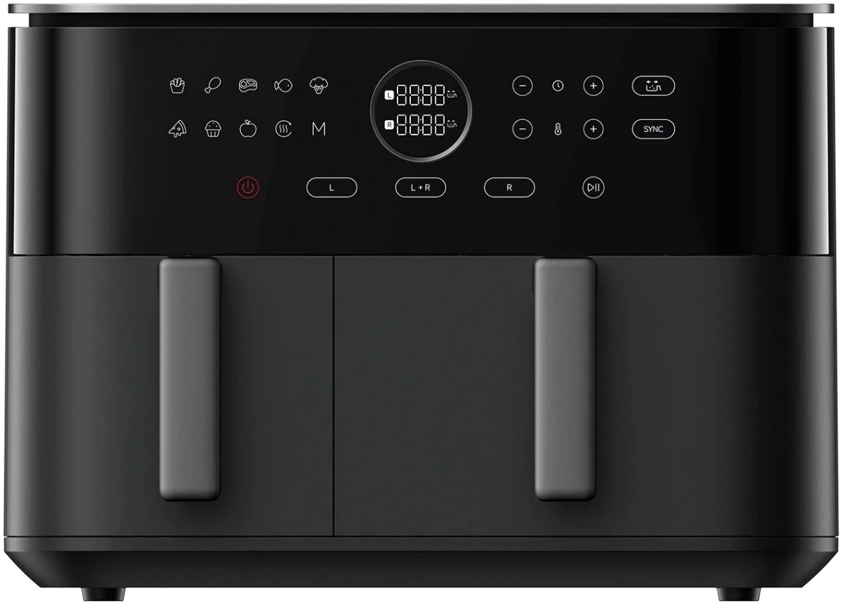 Аэрогриль Xiaomi Dual Zone Air Fryer 10L, Чёрный (BHR07SGEU). Фото 1