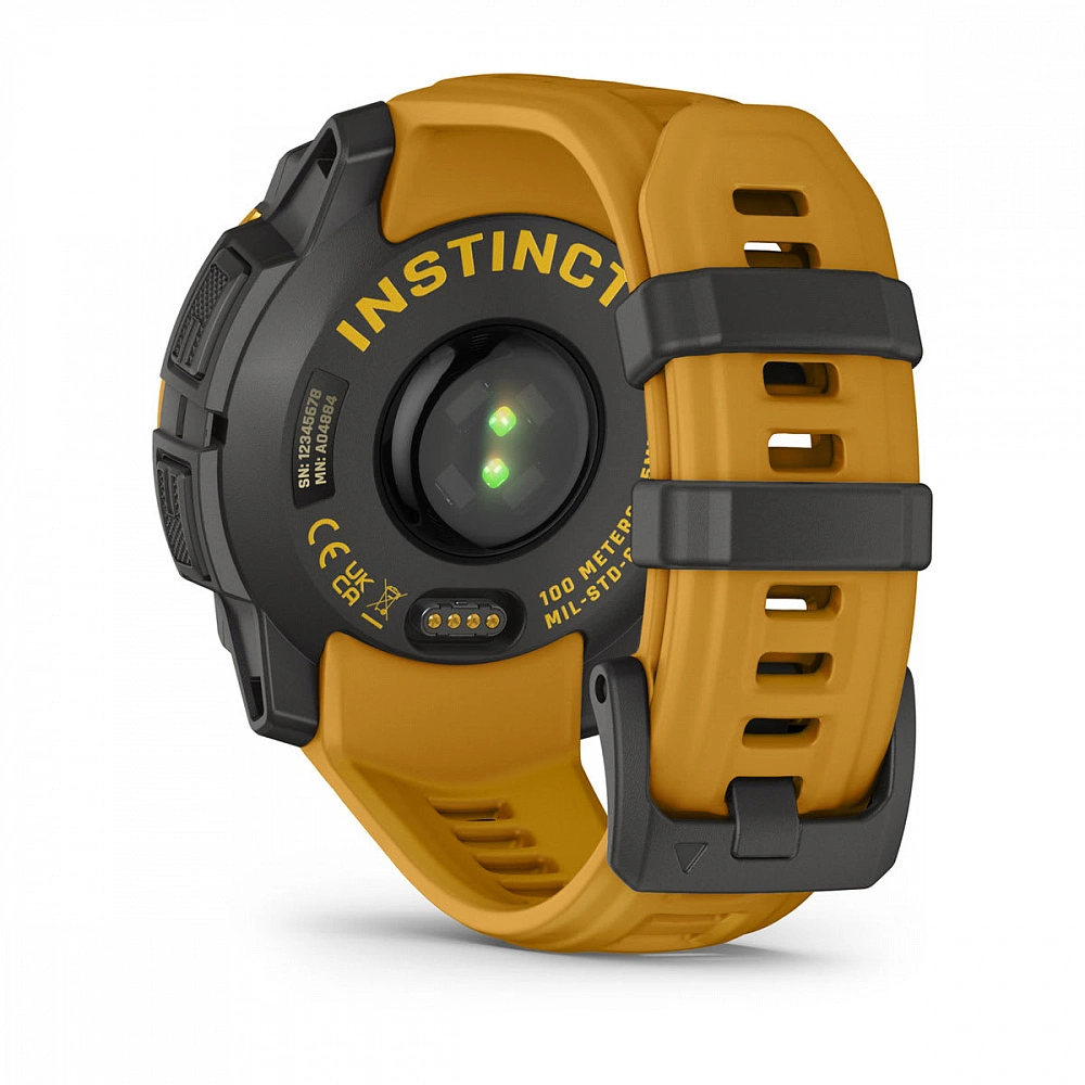 Умные часы Garmin Instinct 3 45mm, Solar, Оранжевые (Sunburst/Gray) (010-02934-42). Фото 4