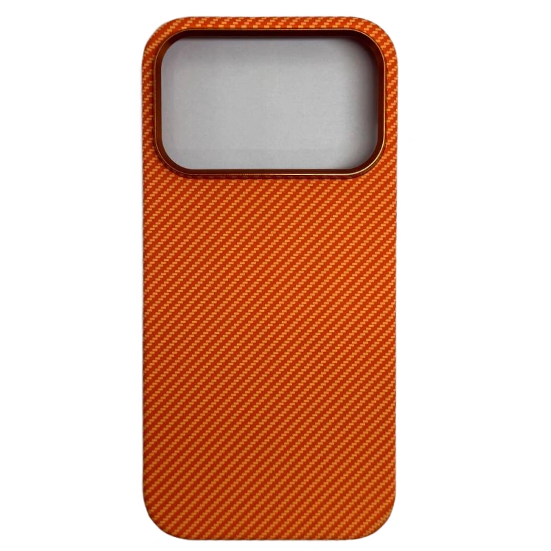 Накладка Knit для iPhone 17 Pro, Оранжевый карбон. Фото 1