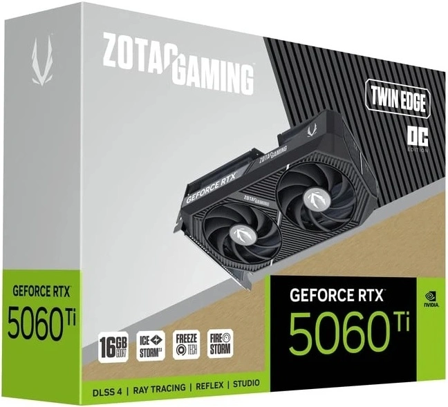Видеокарта Zotac GeForce RTX 5060 Ti GAMING Twin Edge 16GB GDDR7 128 bit PCIe 5.0. Фото 6