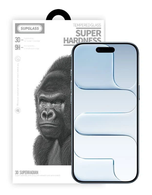 Защитное стекло SupGlass для iPhone Air 3D SG-11, Чёрное. Фото 1
