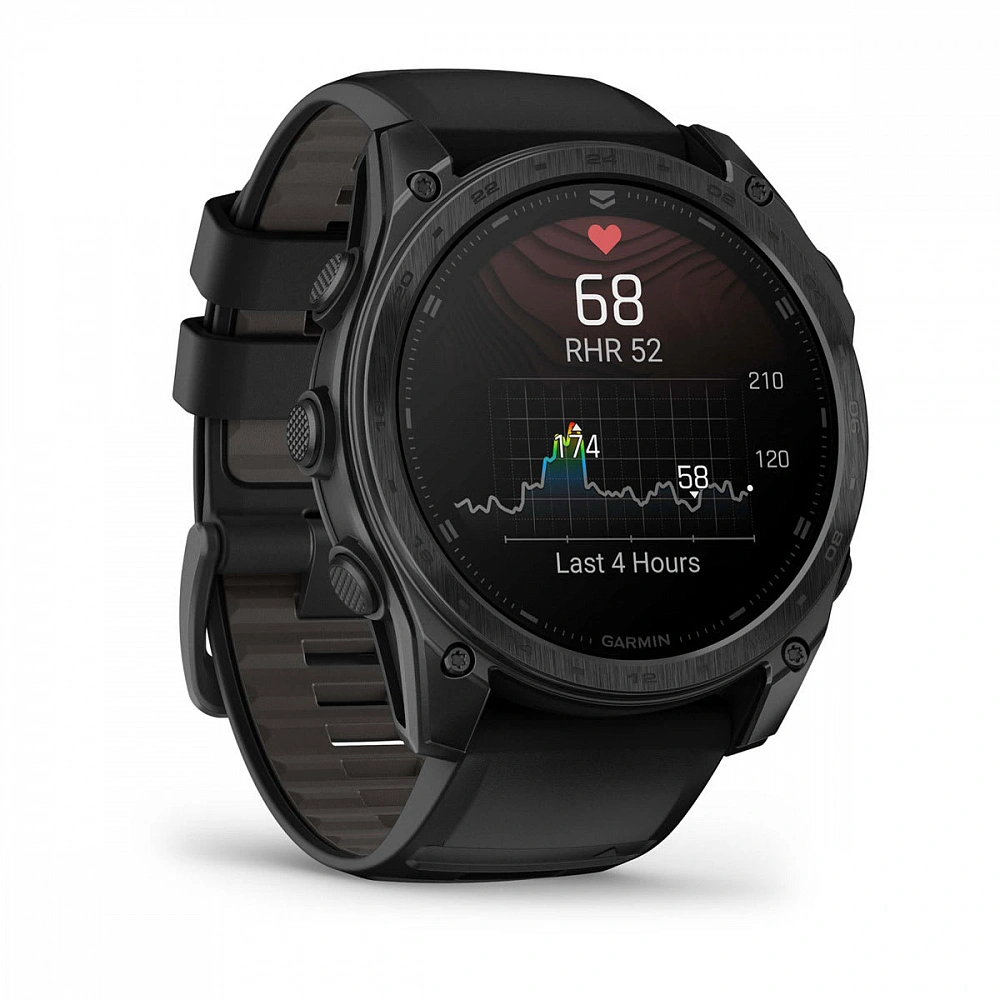 Умные часы Garmin Tactix 8 51mm, Amoled/Sapphire, Чёрный силиконовый ремешок (010-04553-01). Фото 3