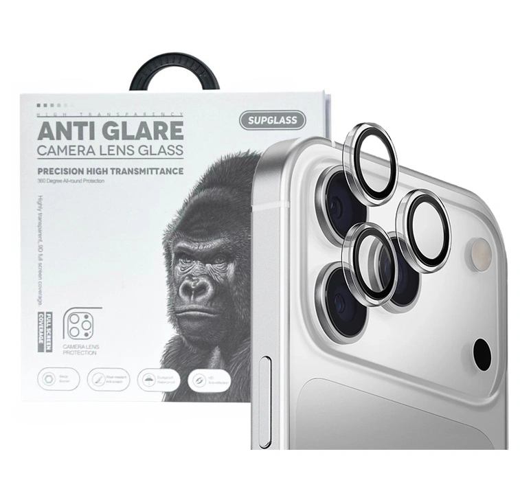 Защитное стекло на камеру SupGlass для iPhone 17 Pro /17 Pro Max Anti Glare Camera Lens Glass SG-34, Прозрачное. Фото 1