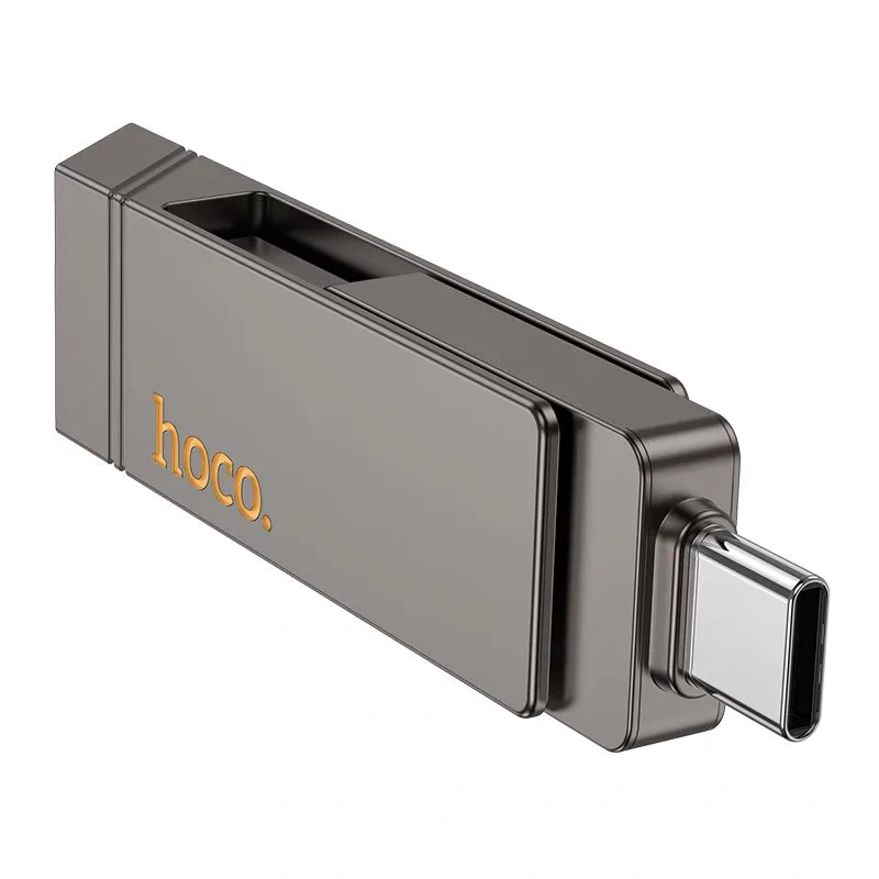 Накопитель Hoco UD15 Smart Type-C USB drive 64Gb USB 3.2, Серый. Фото 4