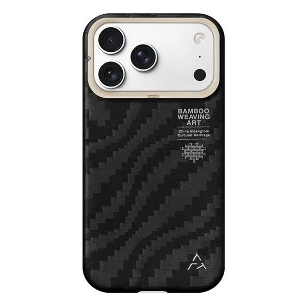 Накладка AIRITY для iPhone 17 Pro Max Bamboo Weaving Art (MagSafe), Чёрный. Фото 1