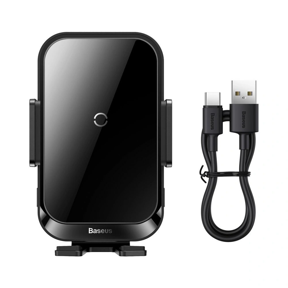 Держатель Baseus Halo Electric Wireless Charging Car Mount 15W, Black (SUDD000001). Фото 8